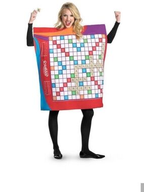 Scrabble Game Board Costume - Halloween Letter Tiles